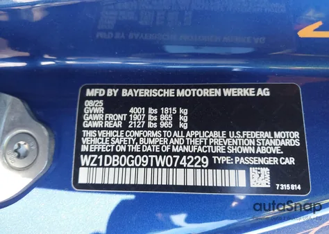 2026 Toyota Gr Supra 3.0 Premium z USA, uszkodzony, nr VIN WZ1DB0G09TW074229